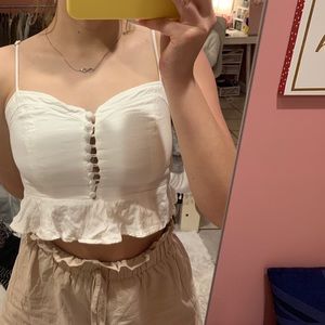 Forever 21 White Crop Top
